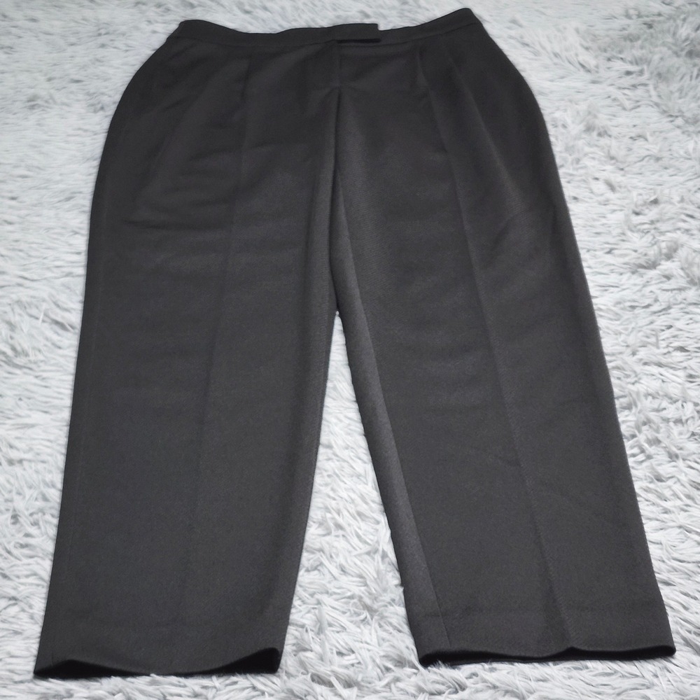 Anne Klein Dress Pants Women 4 Black Mid Rise Straight Leg Office Business NWT